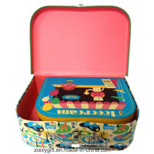 Full Color Printing Paper Cardboard Suitcase Toy Storage Box